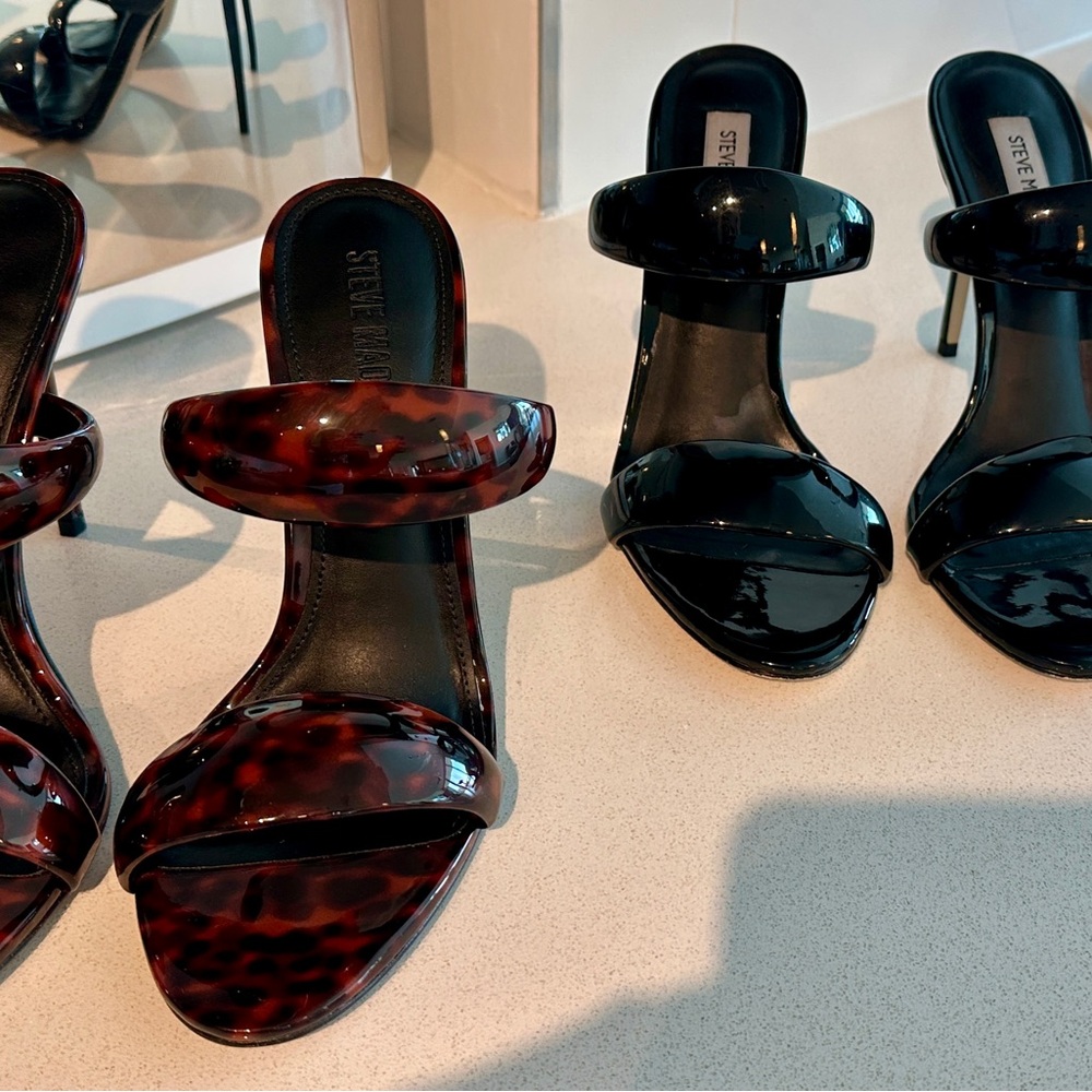 Steve Madden Black and Brown Heels